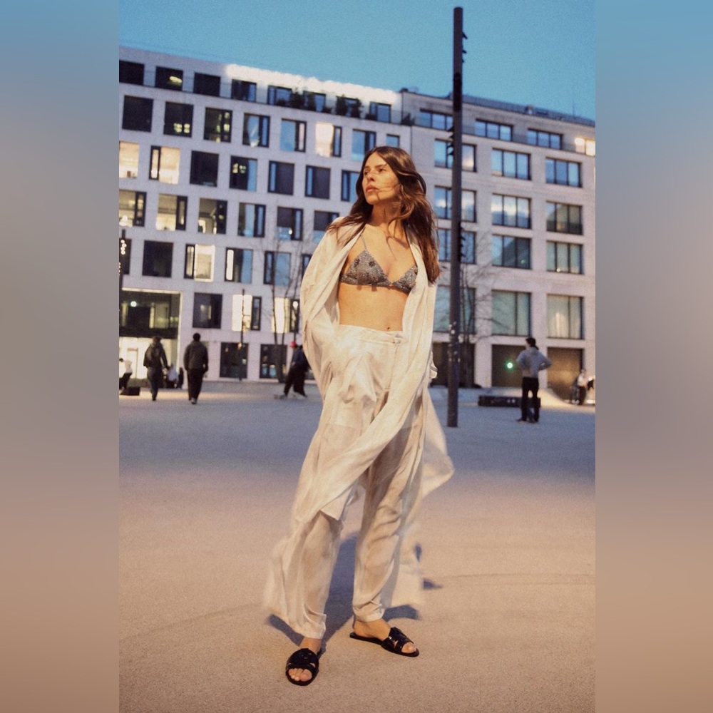 ZARA TIE DYE WIDE LEG PANTS